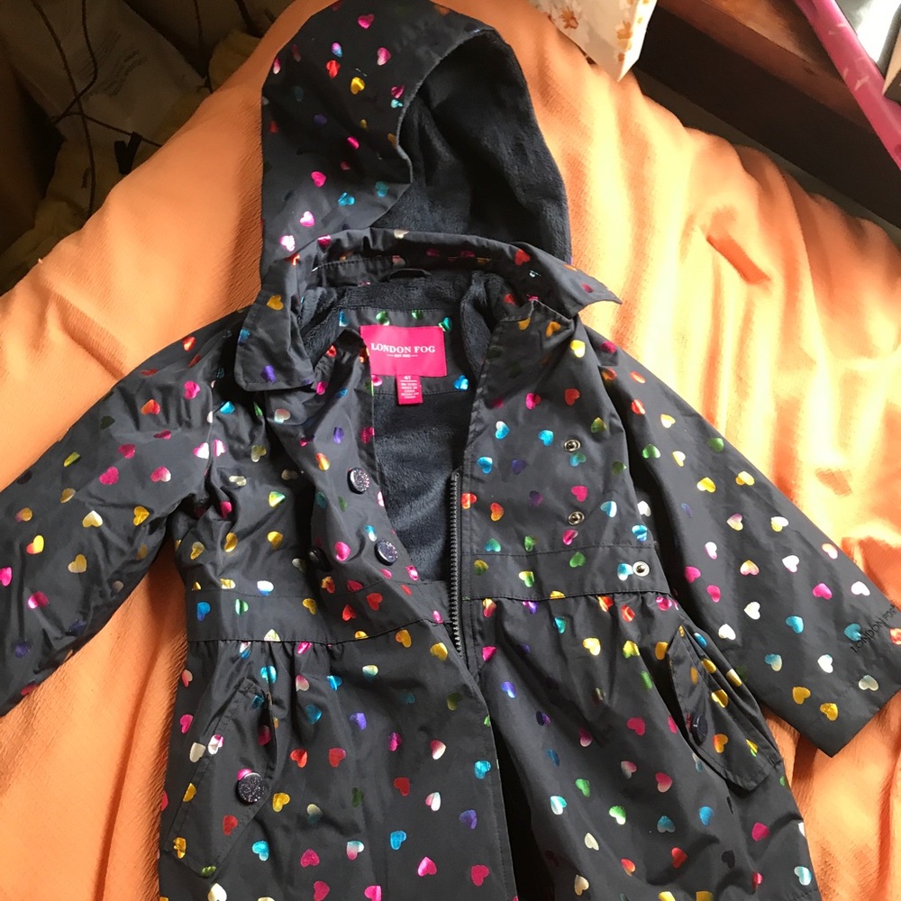 Fall hooded raincoat